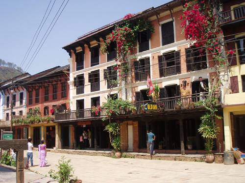 メインストリートのゲストハウス