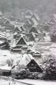 白川郷 断続的に降った雪