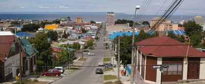 丘から眺めた町の様子