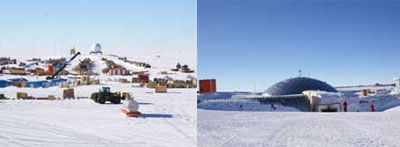 南極点のさまざまな施設／５０年前の基地