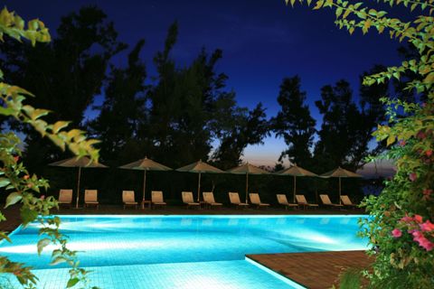 ホテルプール夜景