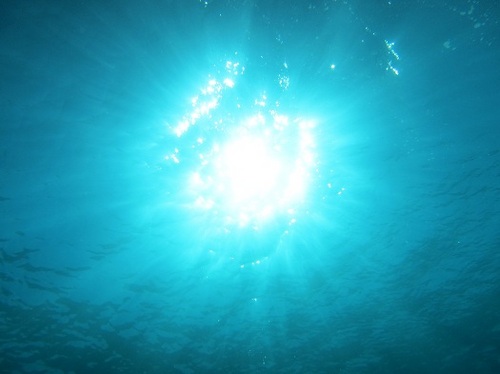 水中の太陽