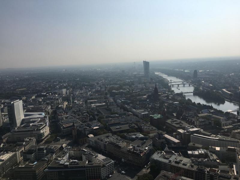 展望台からのマイン川や旧市街。