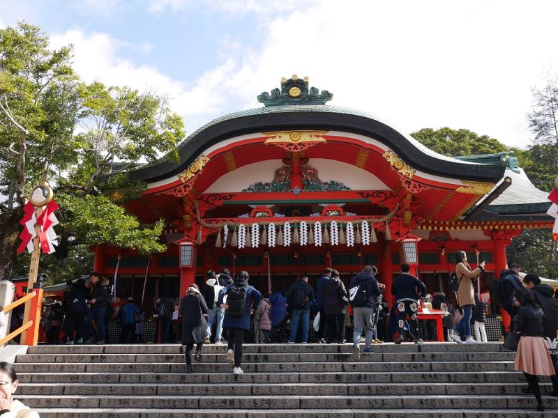 応仁の乱で焼失後、1499（明応8）年に再興された本殿