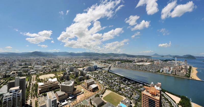 福岡タワー-西側からの景色