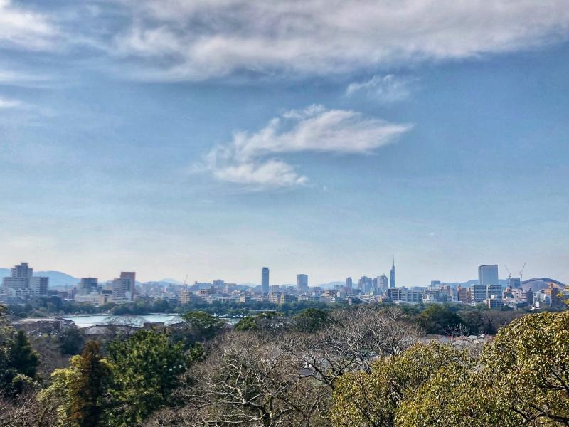 福岡城跡 (舞鶴公園)-天守台からの眺め