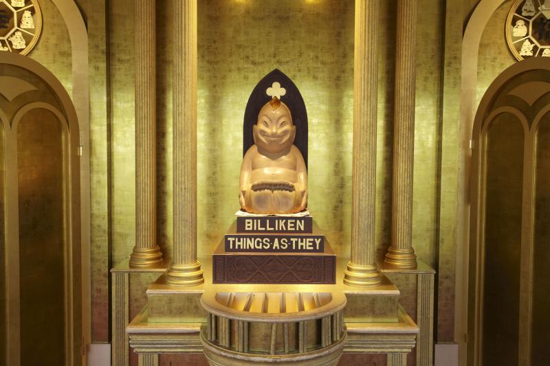 黄金色に輝く福の神様、ビリケンさん