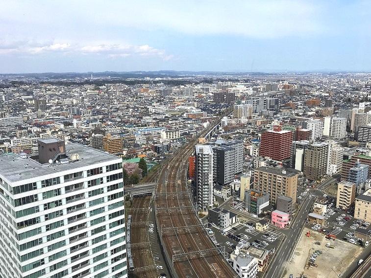 天気がいい日は海まで見える