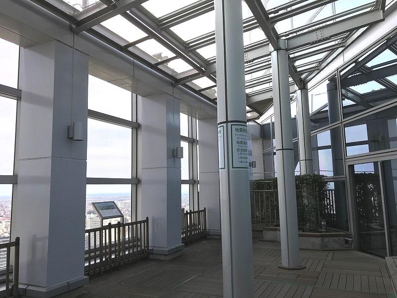 テラスは庭園のように整備されている