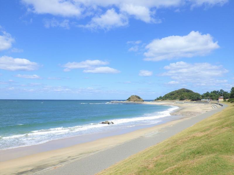 志賀島-島の北西側にある下馬ヶ浜海水浴場