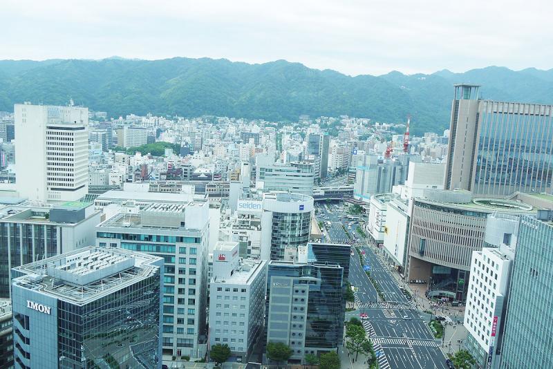 三宮方面の景色