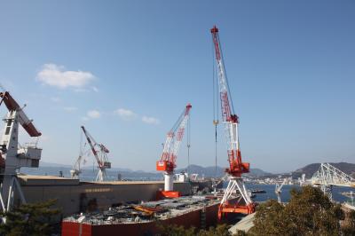 リアルタイムで進む造船風景も目の当たりにできる