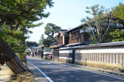 堀沿いの通りに武家屋敷が並ぶ