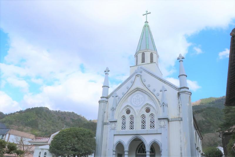 細かな意匠が美しい津和野カトリック教会