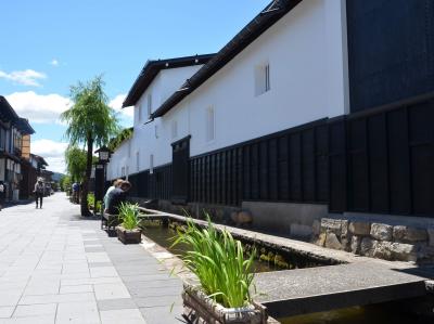 土蔵の白壁が映える、飛騨古川の町並みです