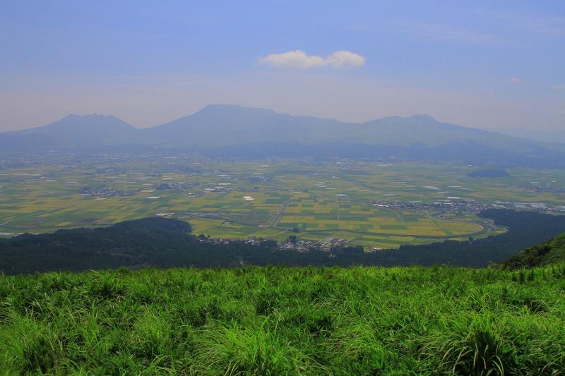 夏は緑の草原、秋はススキが美しいスポットです